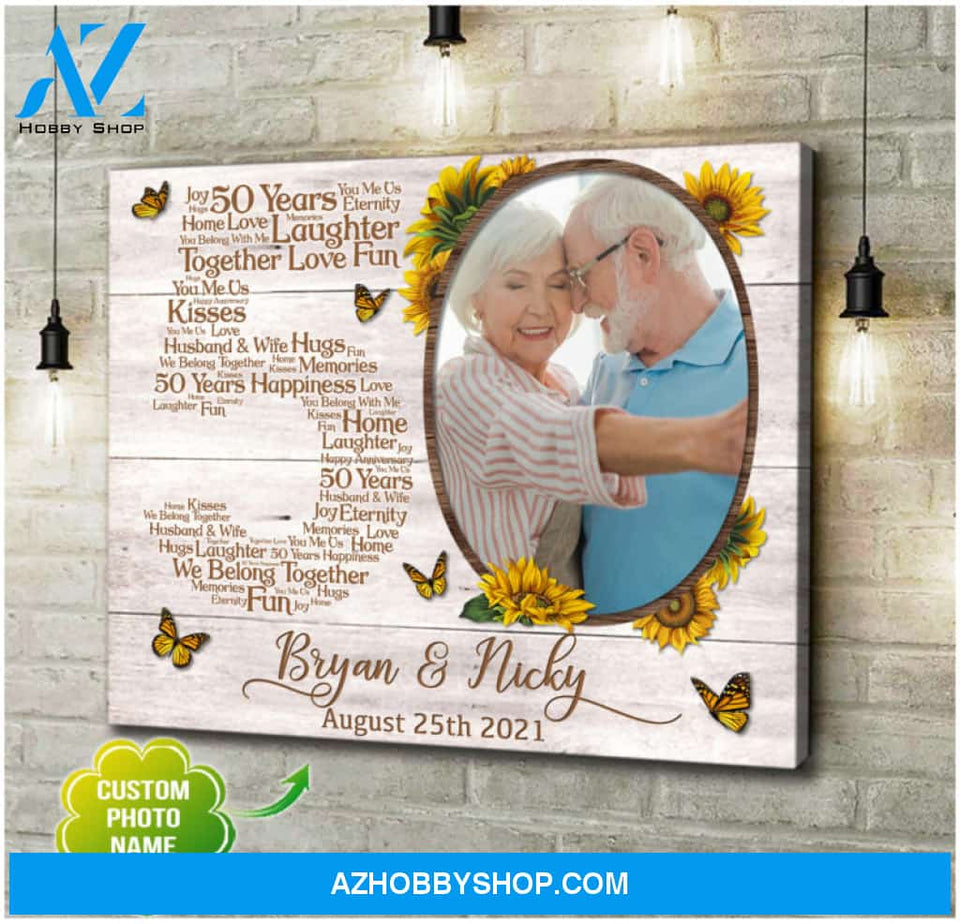 50th Wedding Anniversary Gifts For Parents Beautiful Personalized Photo Gifts Canvas Print