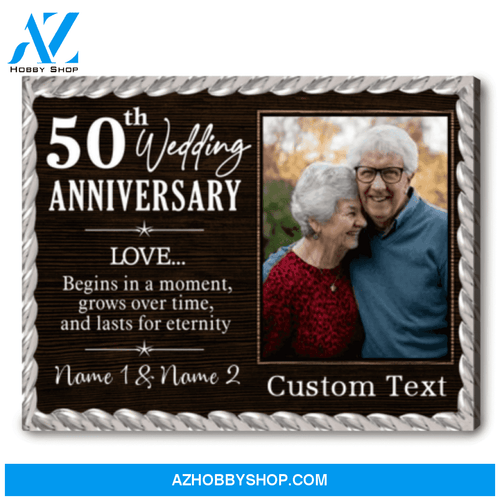 50th Wedding Anniversary Gifts For Parents Gold 50th Anniversary Gift Custom Photo