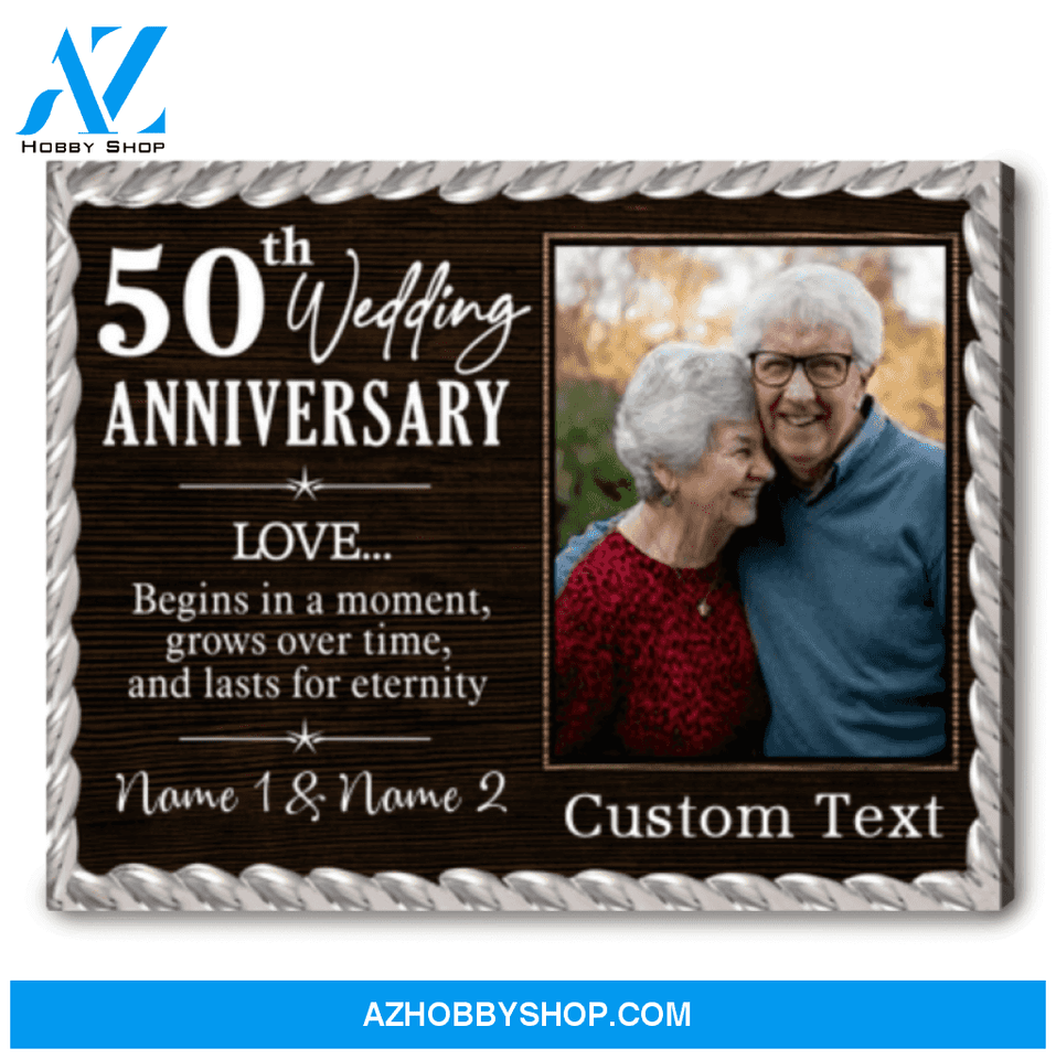 50th Wedding Anniversary Gifts For Parents Gold 50th Anniversary Gift Custom Photo
