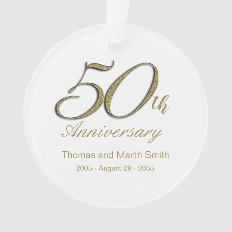 50Th Anniversary Memento Ornament Gift