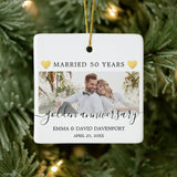 50Th Anniversary Wedding Christmas Photo Ornament