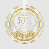 50Th Golden Wedding Anniversary 2 Ornament