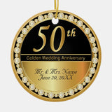 50Th Golden Wedding Anniversary Ceramic Ornament