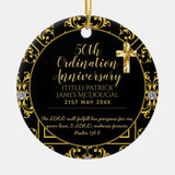 50Th Priest Ordination Anniversary Personalized Ceramic Ornament
