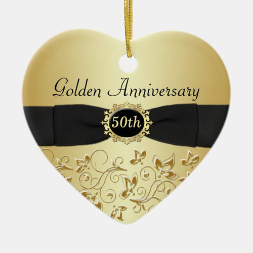 50Th Wedding Anniversary Christmas Ornament