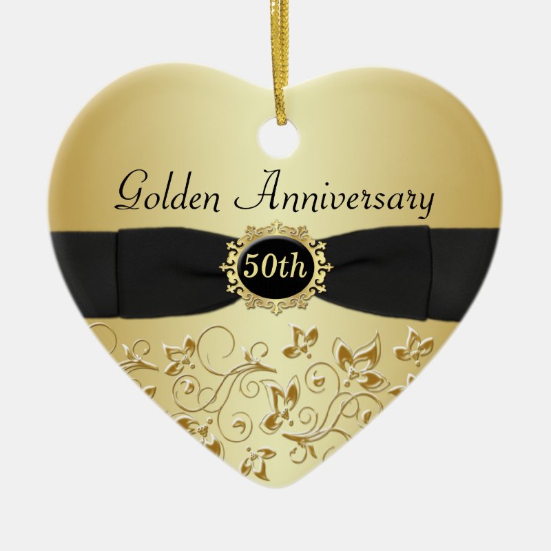 50Th Wedding Anniversary Christmas Ornament