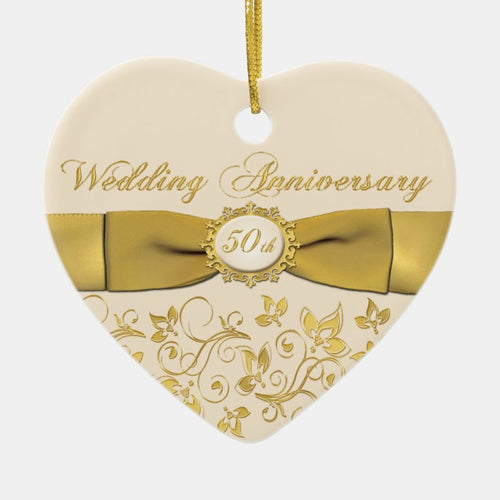 50Th Wedding Anniversary Christmas Ornament
