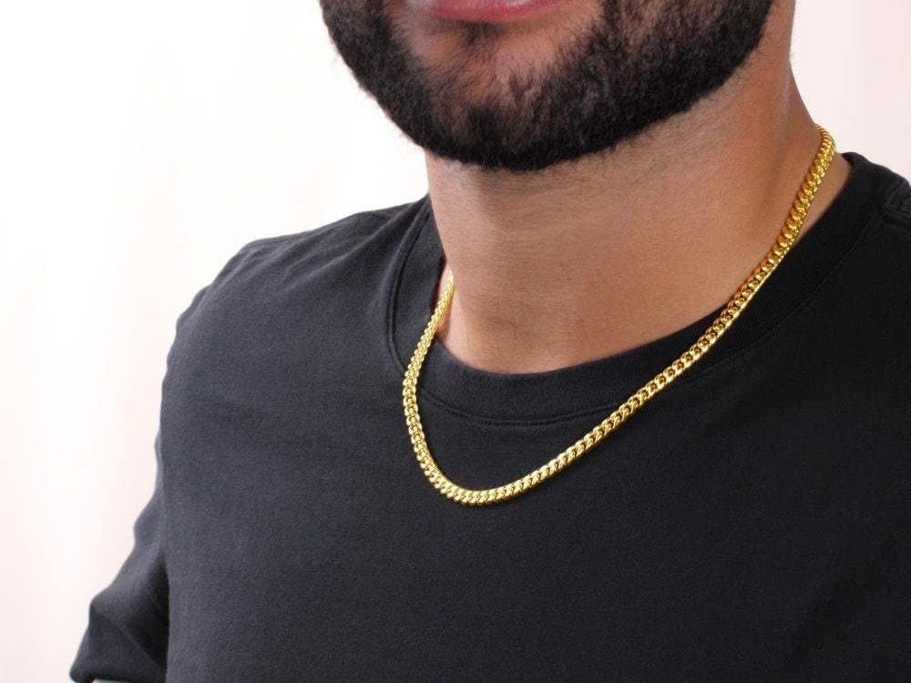 Personalized Message Card, Cuban Link Chain Necklace, To My Boyfriend I Promise It On All The Stars