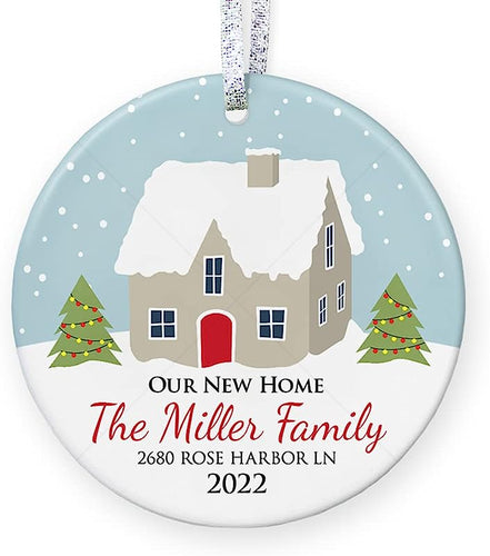 Our New Home Christmas Ornament , Personalized Housewarming Gift Idea, Christmas Gift For New Family Home - 3