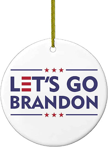 Let'S Go Brandon Fjb Christmas Ornament   Lets Go Brandon Chant   Hilarious Funny Novelty Gift Xmas Present   2024