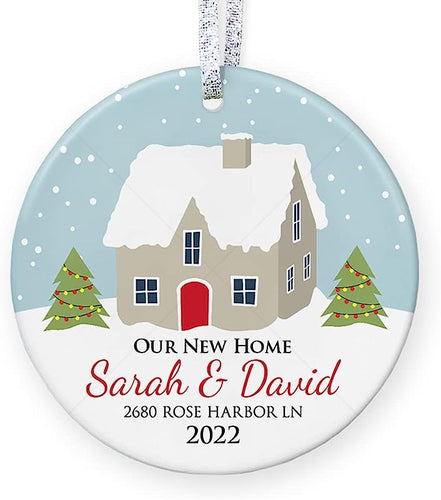 Our New Home Christmas Ornament, Personalized Housewarming Gift Idea, Christmas Gift For New Family Home - 3