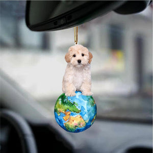 Maltipoo-Around My Dog-Two Sided Ornament