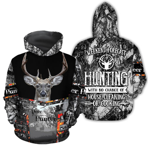 Hunting Gifts Deer Hunting Gifts Deer Hunt Weekend All Over Printed US Unisex Size Hoodie