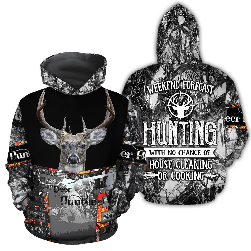 Hunting Gifts Deer Hunting Gifts Deer Hunt Weekend All Over Printed US Unisex Size Hoodie