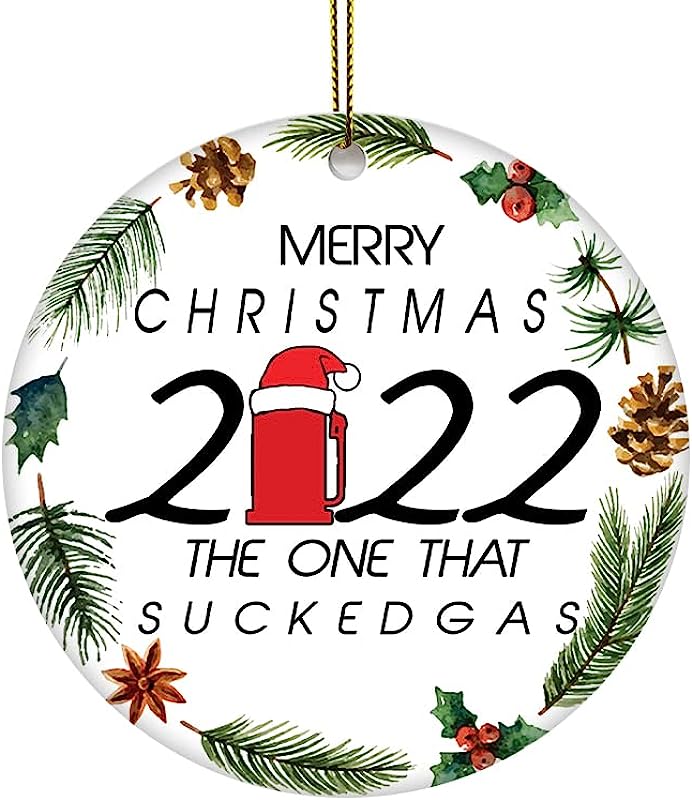 Christmas Ornament , The One That Sucked Gas, Funny Ornament Ornament For Christmas Tree Decorations Merry Christmas, Round Ceramic Ornament