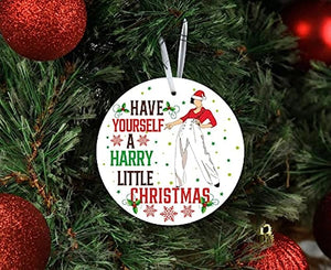 Have Yourself A Harry Little Christmas Ornament, Commemorative Ornaments Porcelain Keepsake For Family Friends Home Hanging Present 3"