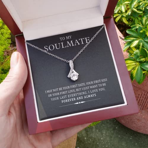 To My Soulmate You are Already You are Mine, Necklace for Wife from Husband Alluring Beauty Necklace Gift