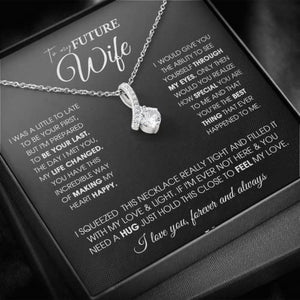 To My Future Wife Necklace Future Wife Gifts Alluring Beauty Necklace with Message Card and Gift Box Future Wife Gifts