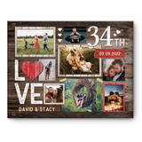 34th Wedding Anniversary Gift, 34th Anniversary Photo Collage, 34th Anniversary Gift