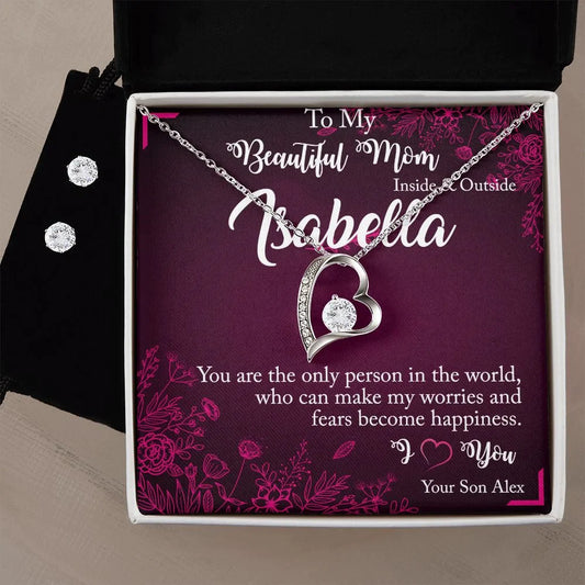 To My Beautiful Mother Forever Love Necklace, Happy Mother's Day Gift