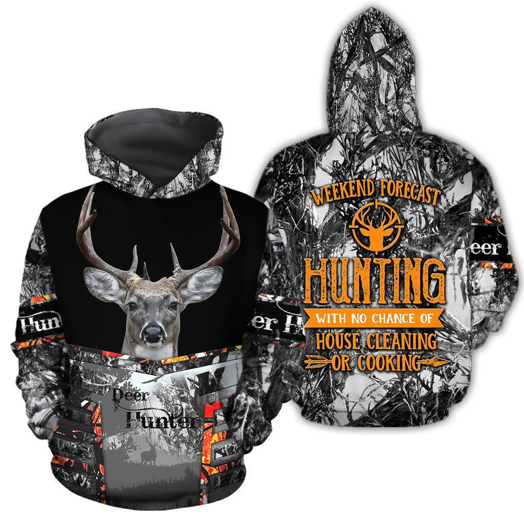 Hunting Gifts Deer Hunting Gifts Premium Deer Hunting All Over Printed US Unisex Size Hoodie