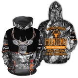 Hunting Gifts Deer Hunting Gifts Premium Deer Hunting All Over Printed US Unisex Size Hoodie