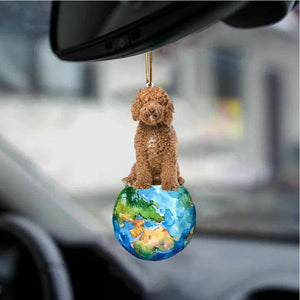 Labradoodle-Around My Dog-Two Sided Ornament