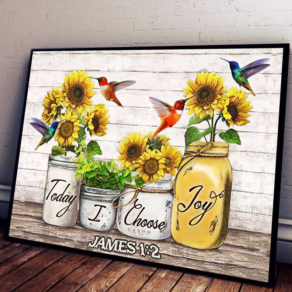 God Today I Choose Joy - Matte Canvas, Gift for you, gift for him, gift for her, gift for christian