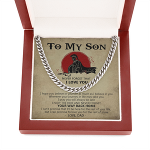 To My Son - I Can Promise To Love You For The Rest Of Mine - Cuban Link Chain Necklace