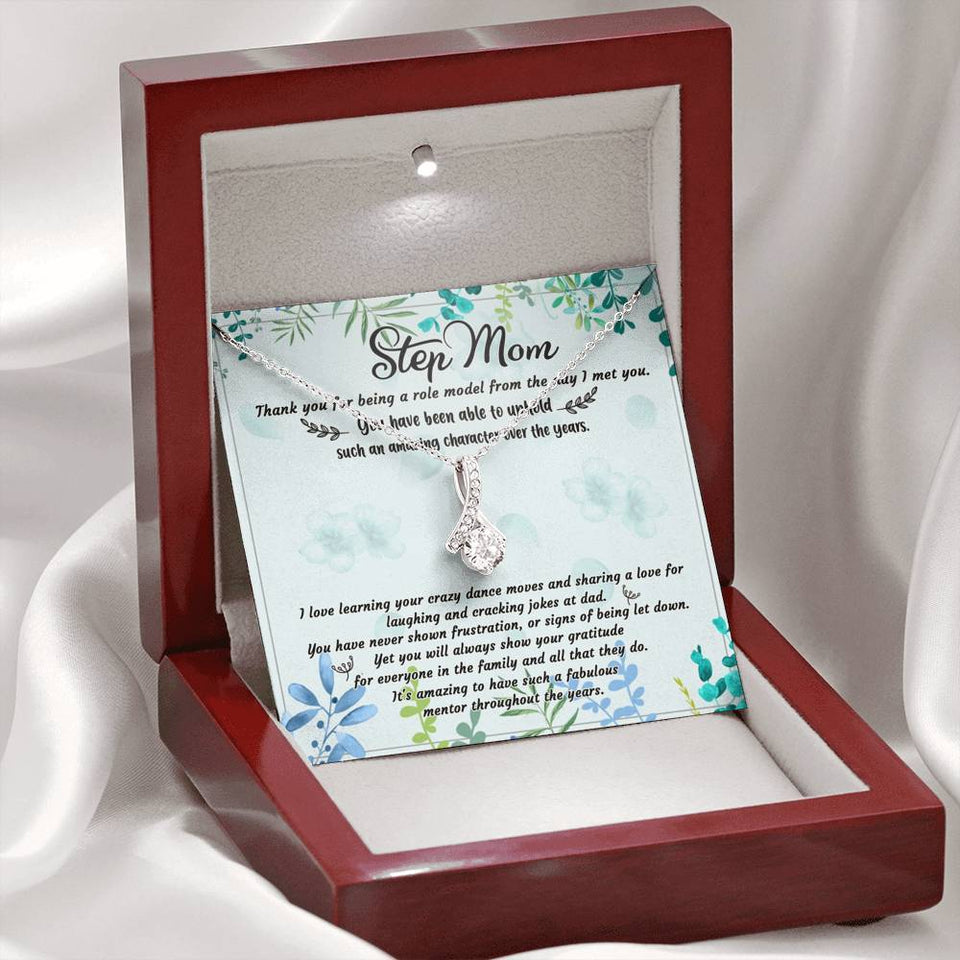 StepMom Necklace Thank you for being a role model from the day I met you Alluring Beauty Necklace XL045H