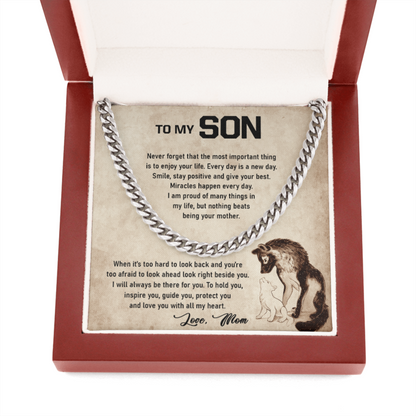 To My Son - I Will Always Be There For You - Cuban Link Chain Necklace