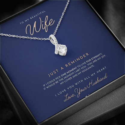 To My Beautiful Wife I Love You With All My Heart Alluring Beauty Necklace XL029A