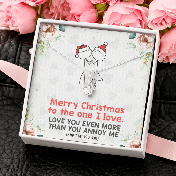 To My Wife, Soulmate, Girlfriend Necklace - Merry Christmas To The One I Love - Alluring Necklace