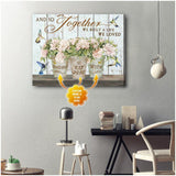 Hummingbird Couple Name and Year And so together we built a life Canvas And Poster, Wall Decor Visual Art
