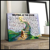 Waiting At The Door Golden Retriever Wall Art Canvas