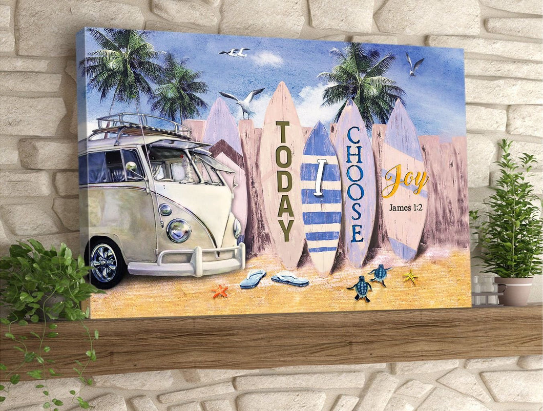 Jesus Today I Choose Joy Sand Beach - Matte Canvas