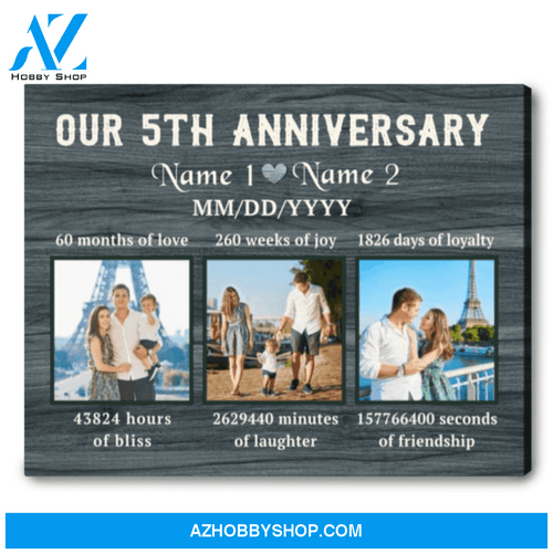 5th Wedding Anniversary Gifts For Husband For Wife Custom Anniversary Gifts Ohcanvas