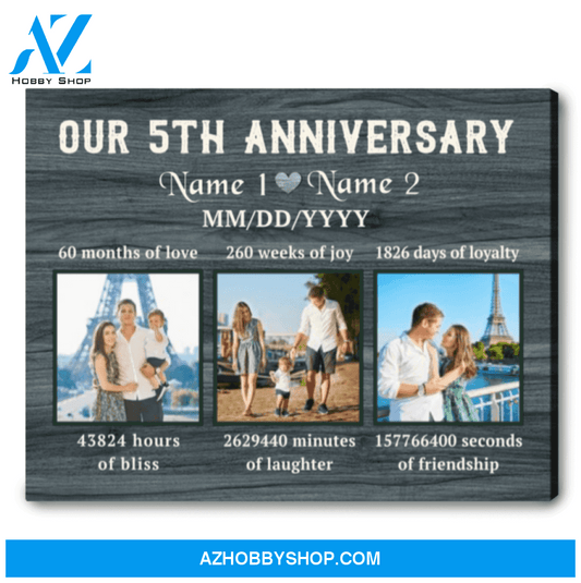 5th Wedding Anniversary Gifts For Husband For Wife Custom Anniversary Gifts Ohcanvas