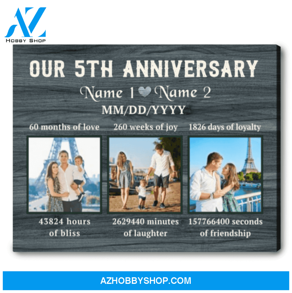 5th Wedding Anniversary Gifts For Husband For Wife Custom Anniversary Gifts Ohcanvas
