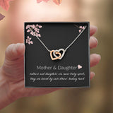 Mother and Daughter Necklace - Mother and Daughter Are Never Truly Apart, Gift for Mother and Daughter Interlocking Hearts Necklace - XL051Y - TGV