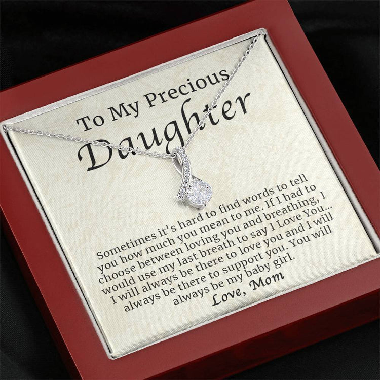 Necklace for Daughter - To My Precious Daughter Jewelry You Will Always Be My Baby Girl - Alluring Beauty Necklace - TGV
