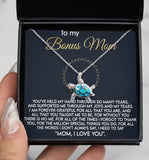 To My Bonus Mom Necklace Gift - Mom, I Love You - Love Knot, Alluring Beauty, Eternal Hope Necklace 070D - TGV