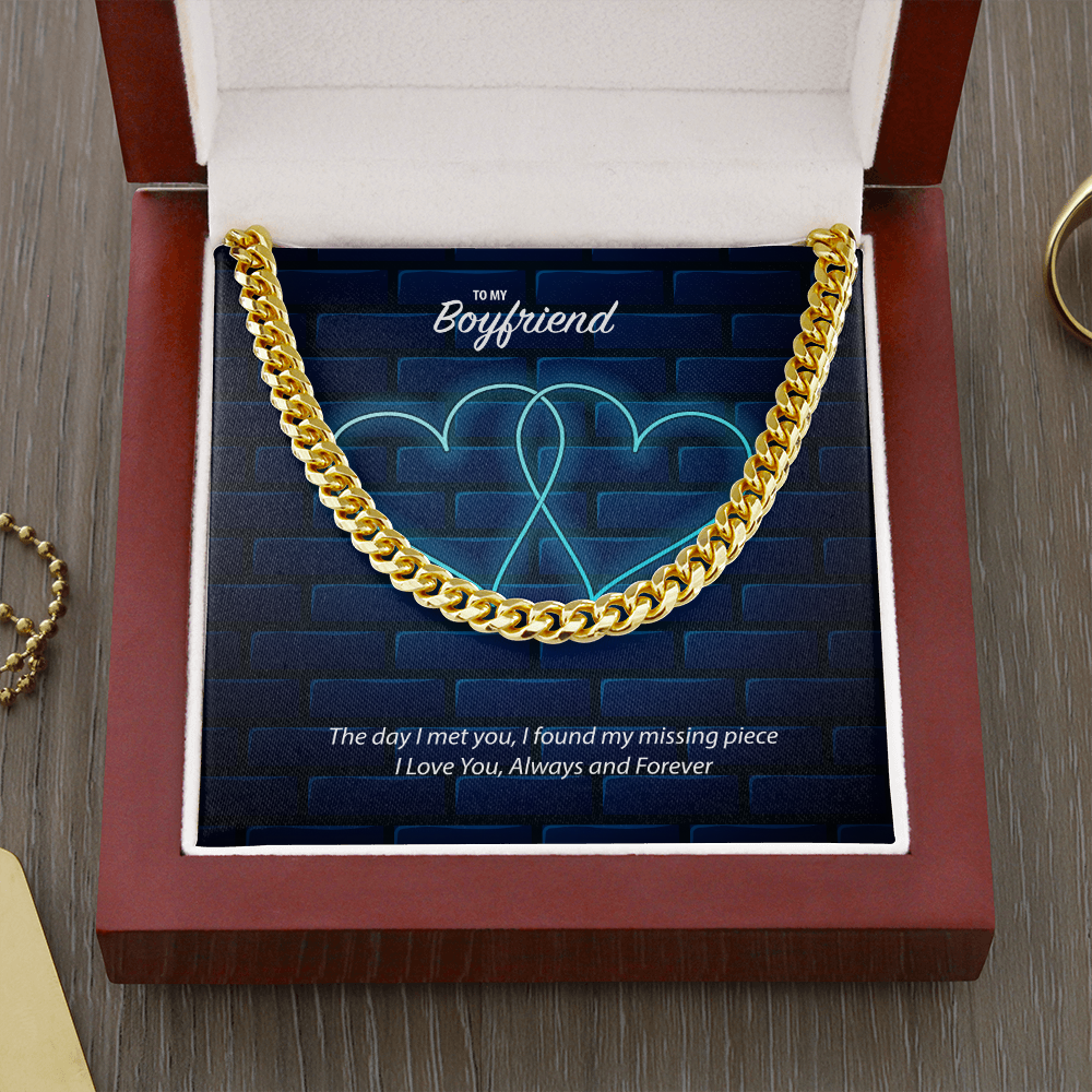 To My Boyfriend Cuban Link Chain Necklace