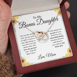 To My Daughter Necklace Gift - I am the mom who will love & protect you with all that i have Love Knot Necklace, Alluring Beauty, Sunflower Necklace Gift from Husband XL365B - TGV