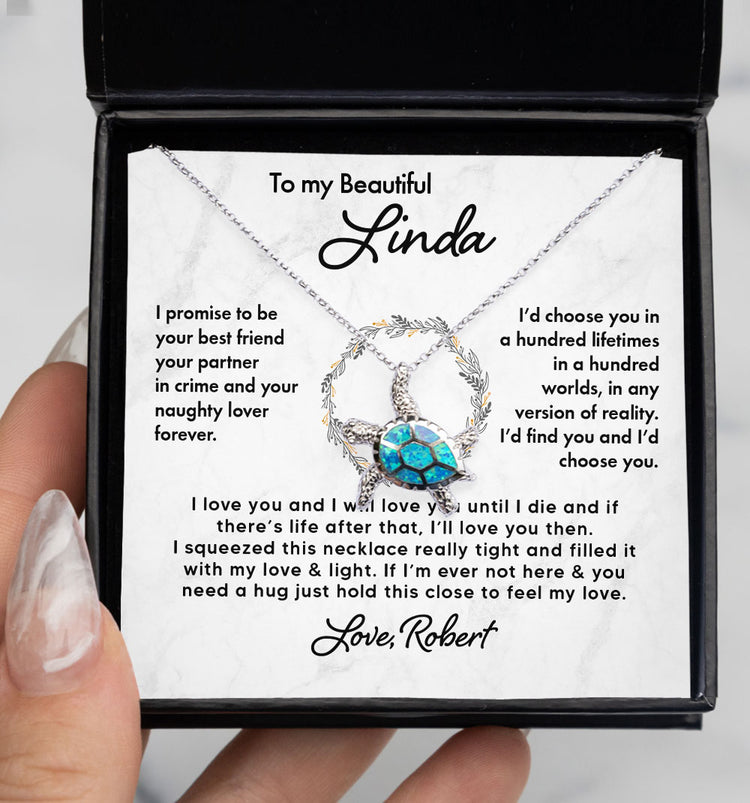 To My Girlfriend Soulmate Wife Necklace Gift - I promise to be your best friend, your partner in crime Love Knot Necklace, Alluring Beauty, Sunflower Necklace Gift from Husband 365B - TGV