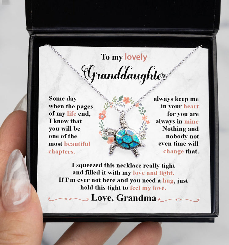 To My Lovely Daughter Granddaughter Necklace Gift You Are The Most Beautiful Chapters - Love Knot, Alluring Beauty Necklace from Mom Grandma 004A - TGV