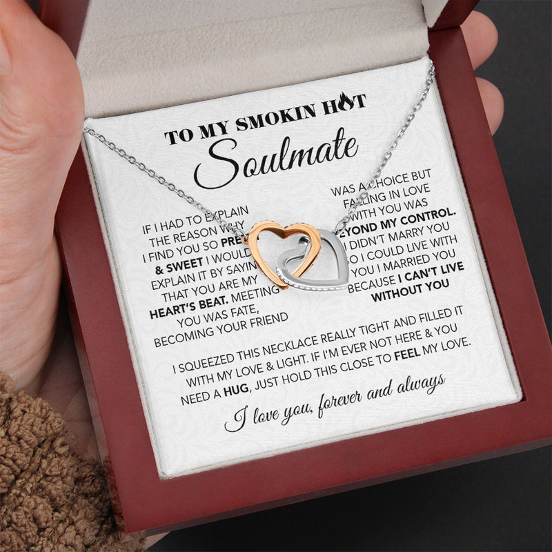 To My Smokin Hot Wife, Soulmate Necklace Gift - Pretty & Sweet You are my Heart's Beat Love Knot, Alluring Beauty, Sunflower, Turtle Necklace - 363A - TGV