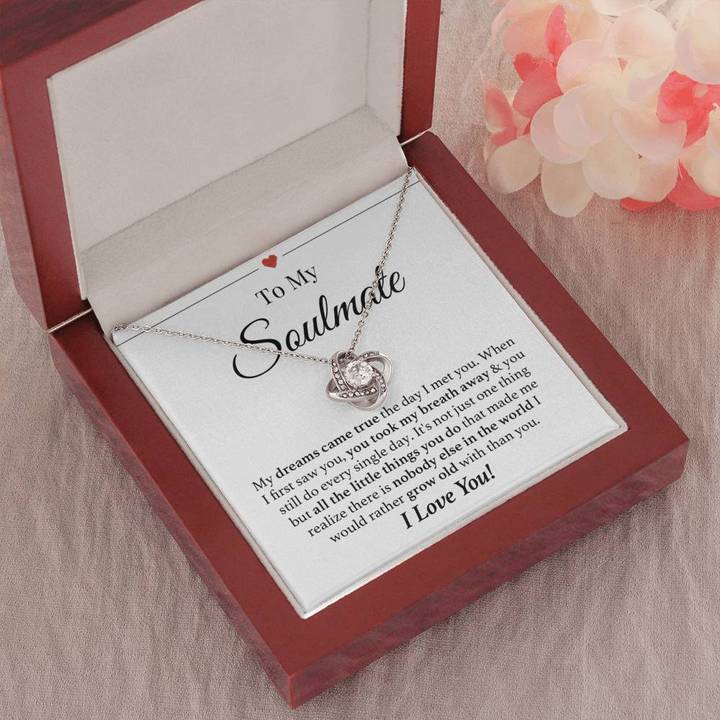 To My Soulmate Necklace Grow Old Together Forever Love Knot Necklace - TGV