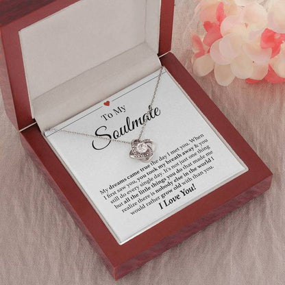 To My Soulmate Necklace Grow Old Together Forever Love Knot Necklace - TGV