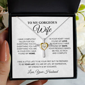 To My Wife Girlfriend Necklace Gift - In your eyes I have found my home - Love Knot, Alluring Beauty, Sunflower, Turtle Necklace Girlfriend Gift- 363C - TGV